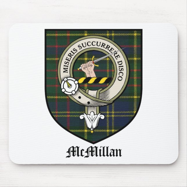 Tapis De Souris Le clan de McMillan Crest le tartan d'insigne (Devant)