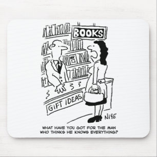 Tapis De Souris Le client pose une question au libraire. Librairie