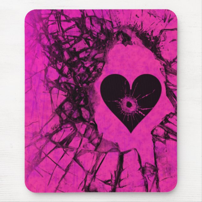 Tapis De Souris Le coeur brisé brisé Mousepad gothique (Devant)
