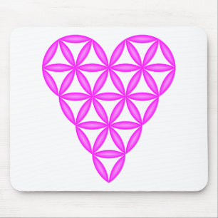 Tapis De Souris Le Coeur De Vie - Rose/3D.