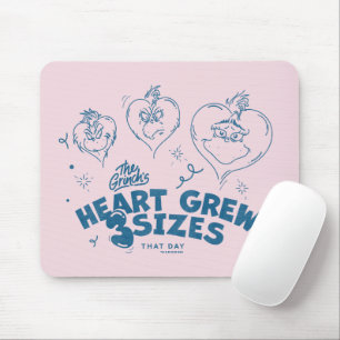 Tapis De Souris Le cœur du Grinch a grandi de 3 tailles