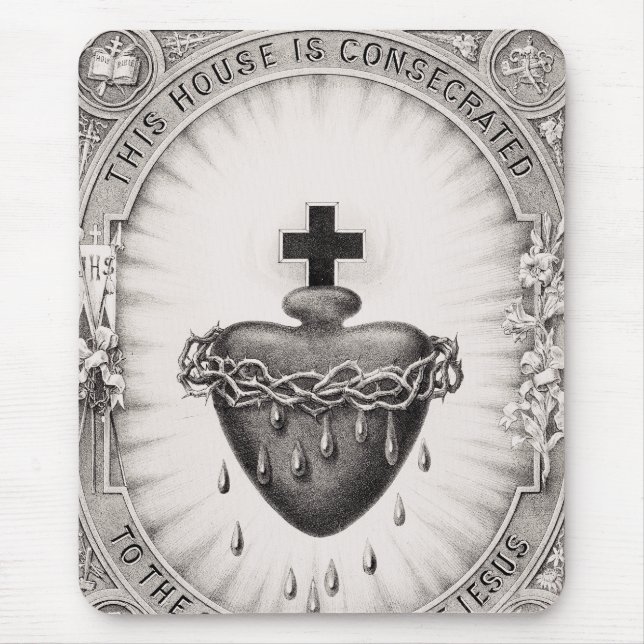 Tapis De Souris Le Coeur le plus sacré de Jésus-Christ (Devant)