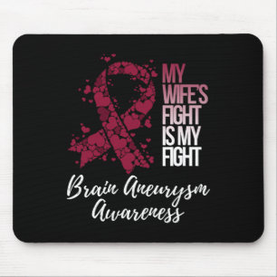 Tapis De Souris Le combat de ma femme est mon combat Cerveau Aneur