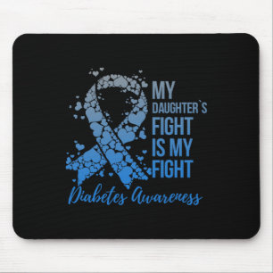 Tapis De Souris Le combat de ma fille est mon combat soutien Diabè