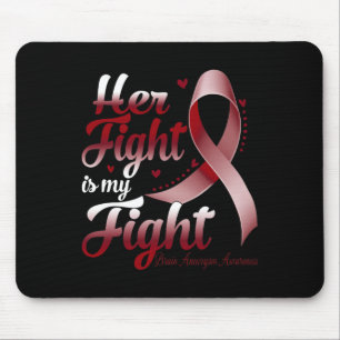 Tapis De Souris Le combat est mon combat Cerveau Aneurysme de lutt