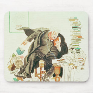 Tapis De Souris Le contour de la bande dessinée satirique de