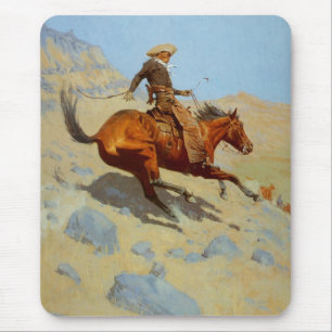 Tapis De Souris Le Cowboy de Frederic Remington (1902)