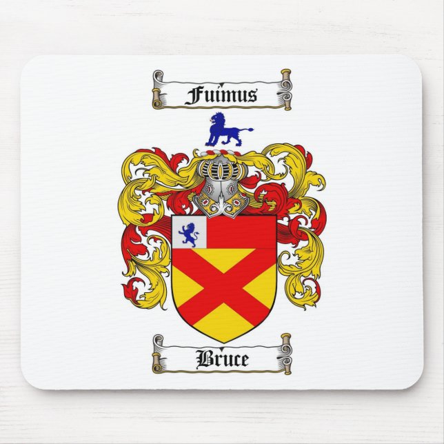TAPIS DE SOURIS LE CREST DE FAMILLE DE BRUCE - MANTEAU DE BRUCE (Devant)