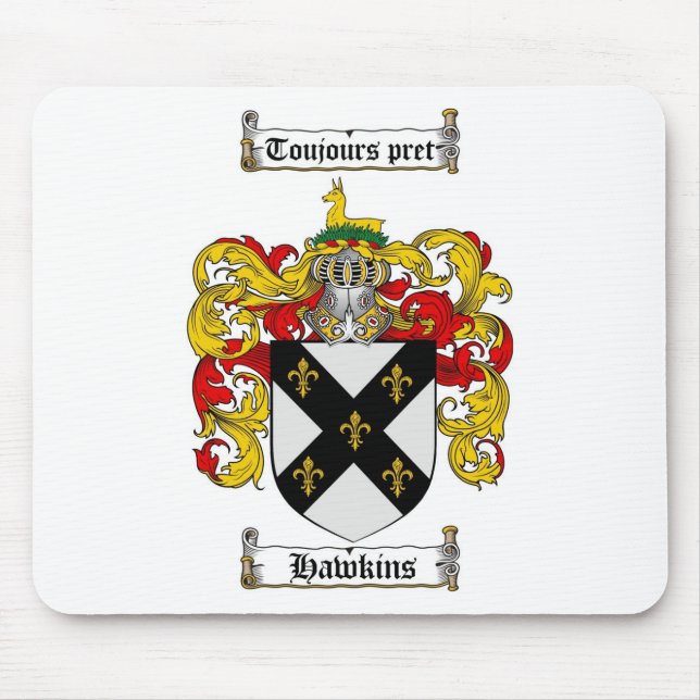 TAPIS DE SOURIS LE CREST DE FAMILLE DE HAWKINS - MANTEAU DE (Devant)