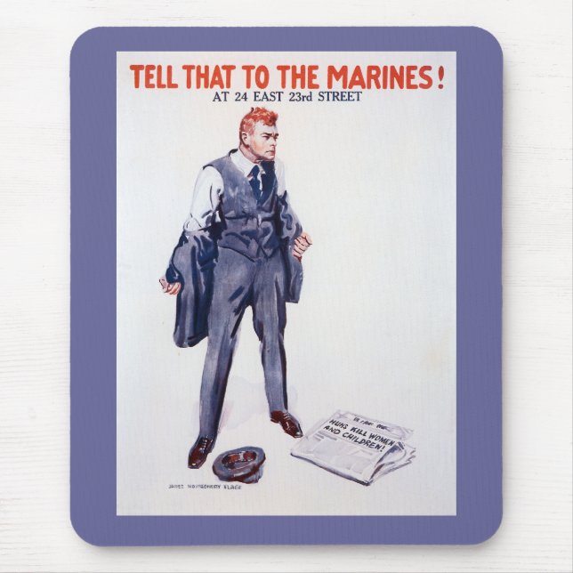 Tapis De Souris Le cru indiquent cela au recrutement de marines (Devant)