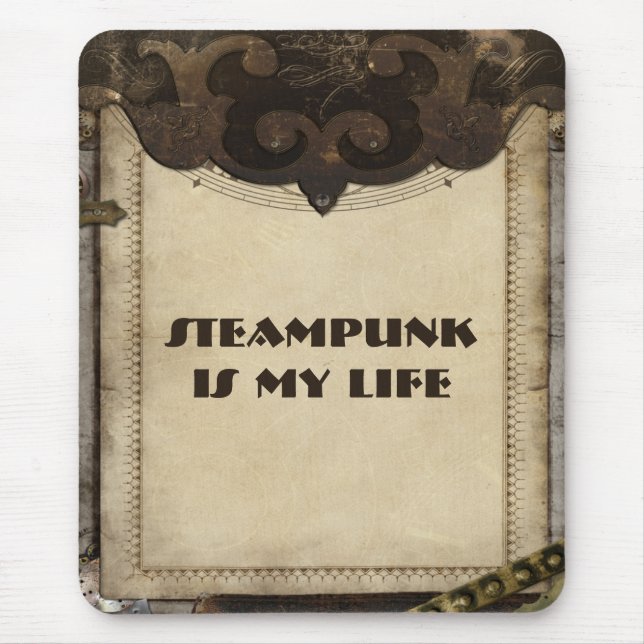Tapis De Souris Le cuir victorien de Steampunk aiment Mousepad (Devant)
