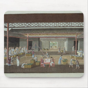 Tapis De Souris Le dépôt de thé (gouache sur la soie)