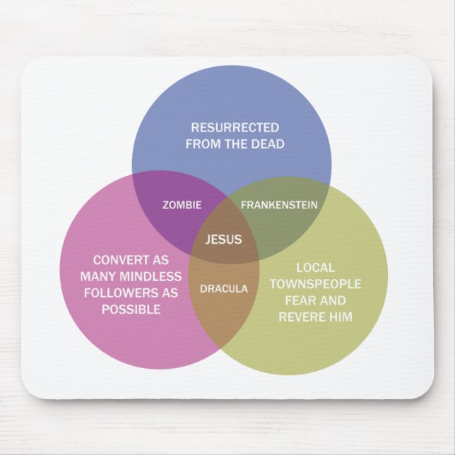 Tapis De Souris Le diagramme impeccable de Venn (Devant)