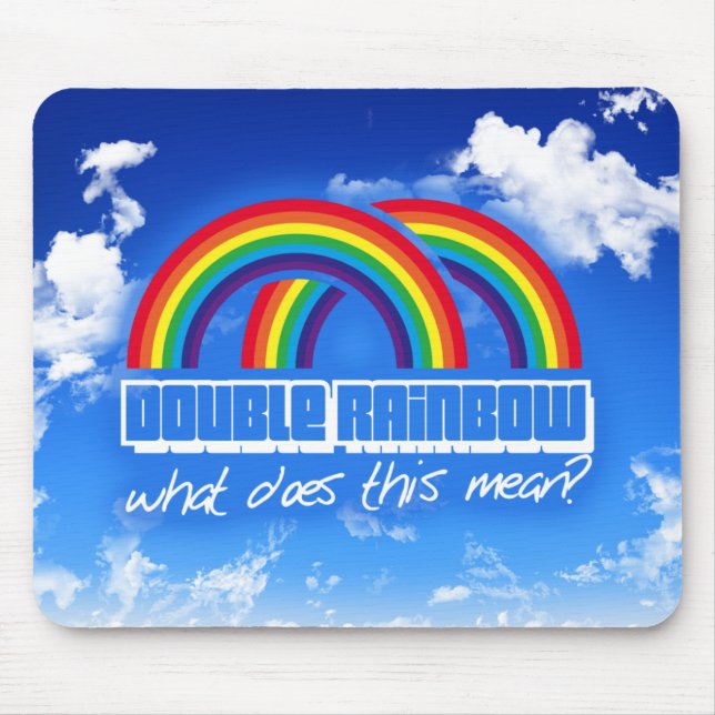 Tapis De Souris Le double arc-en-ciel, ce qui fait ce moyen ? (Devant)