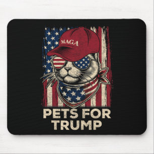 Tapis De Souris Le Drapeau Américain vit un problème Trump 2024