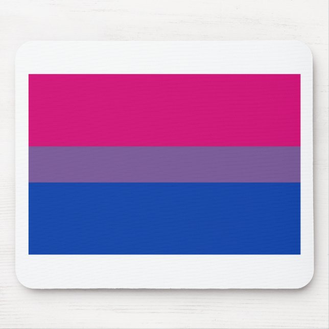 Tapis De Souris Le drapeau de Bi vole pour la fierté bisexuelle (Devant)