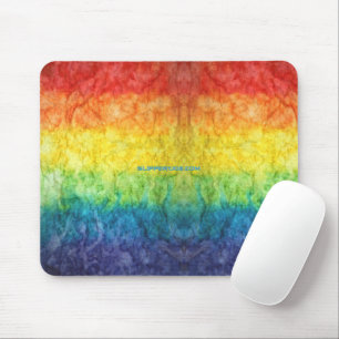 Tapis De Souris Le drapeau tie-dyé de SlipperyJoe arc-en-ciel pres