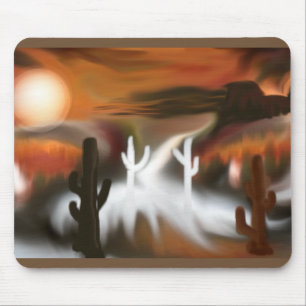 Tapis De Souris Le feu et glace abstraits du sud-ouest