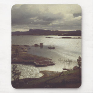 Tapis De Souris Le fjord de Sandvik par Hans Gude