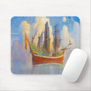 Tapis De Souris Le galion d'or de Newell Convers Wyeth