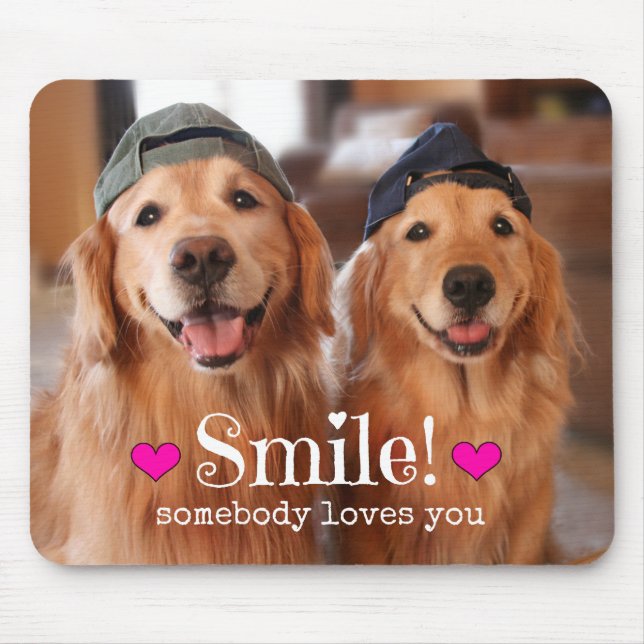 Tapis De Souris Le golden retriever quelqu'un vous aime (Devant)
