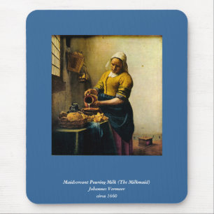 Tapis De Souris Le grand serviteur de Vermeer pourrissant du lait