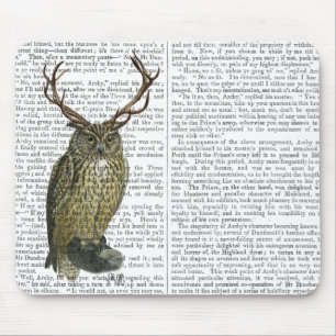 Tapis De Souris Le hibou avec des andouillers raffinent 2