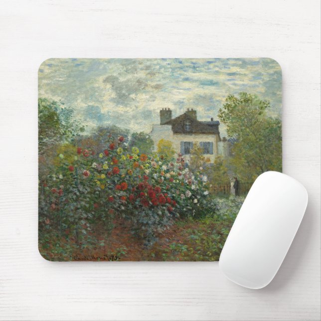 Tapis De Souris Le jardin de l'artiste à Argenteuil Claude Monet (Avec souris)