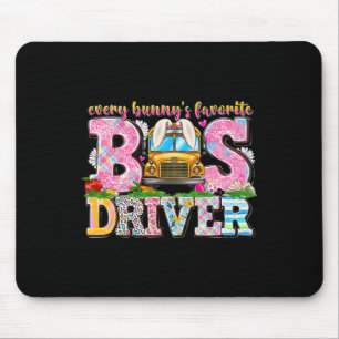 Tapis De Souris Le jour de Pâques heureux conducteur de bus préfér