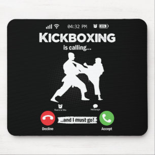 Tapis De Souris Le kickboxing appelle les arts martiaux rétro pour