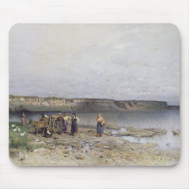 Tapis De Souris Le Lac Balaton avec le rivage d'Akarattya, 1885 (Devant)