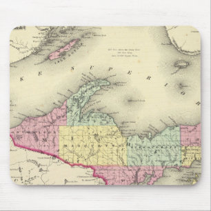 Tapis De Souris Le Lac Supérieur Et La Partie Nord Du Michigan
