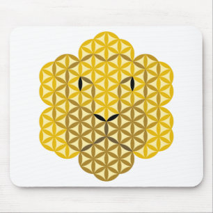 Tapis De Souris Le Lion De Vie - mâle Alpha, 06, Animaux Sacrés.