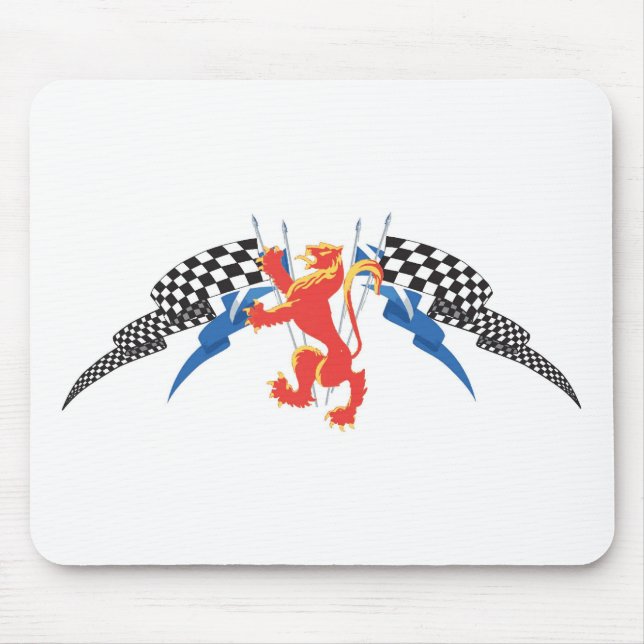Tapis De Souris Le lion effréné, Saltires, vérifie (Devant)