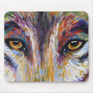 Tapis De Souris Le loup observe Mousepad
