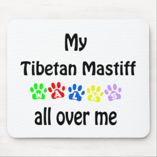 Tapis De Souris Le Mastiff Tibétain marche design