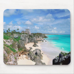 Tapis De Souris Le Mexique, Yucatan, péninsule, ruines de Tulum,