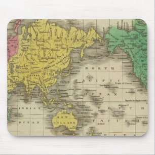 Tapis De Souris Le monde sur la projection du Mercator