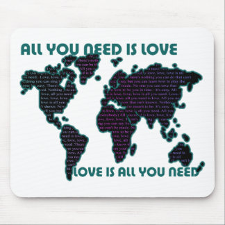 Tapis De Souris Le monde tout de Beatles que vous avez besoin est