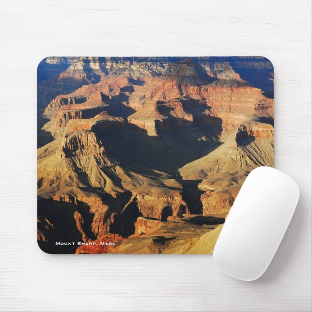 Tapis De Souris Le mont Sharp sur la planète Mars Photo (Avec souris)