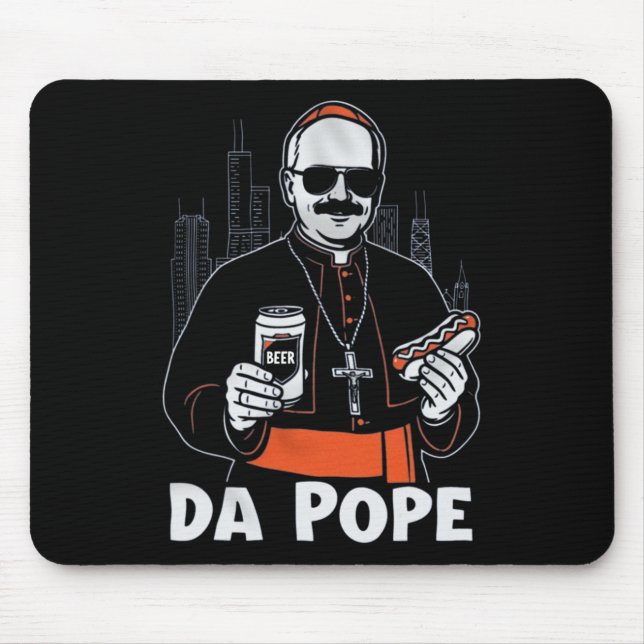 Tapis De Souris Le Pape de Chicago Leo Xiv da Pope (Devant)