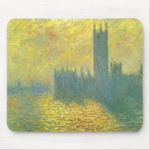 Tapis De Souris Le Parlement, ciel orageux de Claude Monet