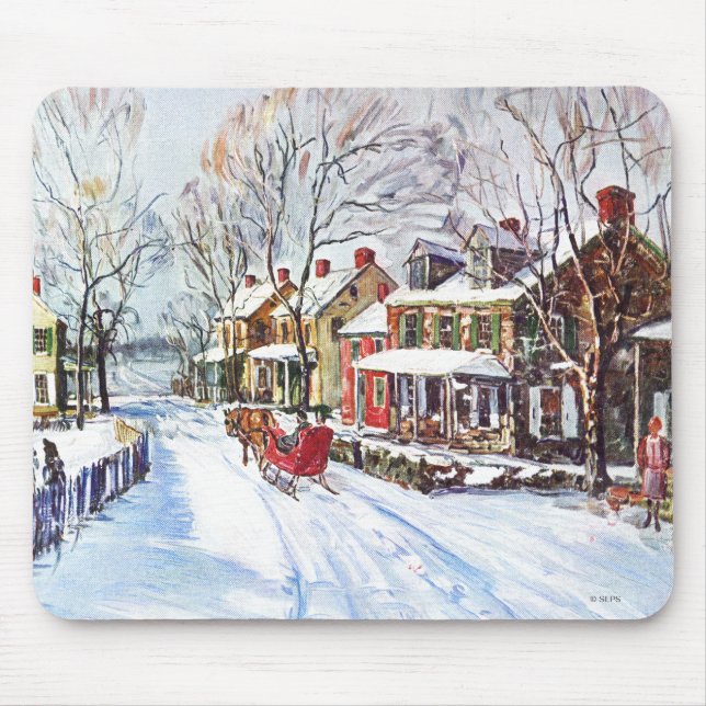 Tapis De Souris Le pays des merveilles d'hiver (Devant)