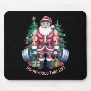 Tapis De Souris Le Père Noël Gym Entraînement Ho-ho-hold que
