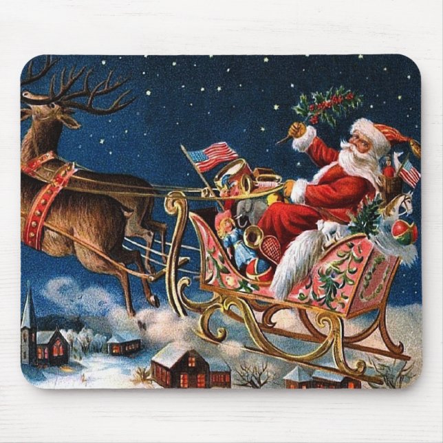 Tapis De Souris Le père noël vient à la ville (Devant)