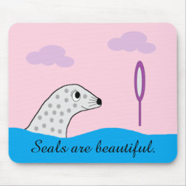 Tapis De Souris Le phoque tacheté a beaucoup de beauté.