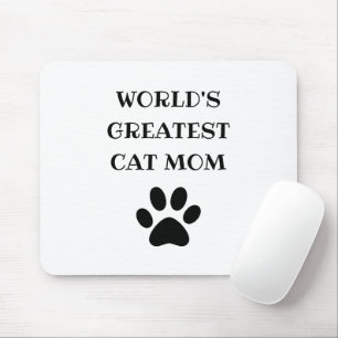 Tapis De Souris Le plus grand chat maman texte personnalisé person