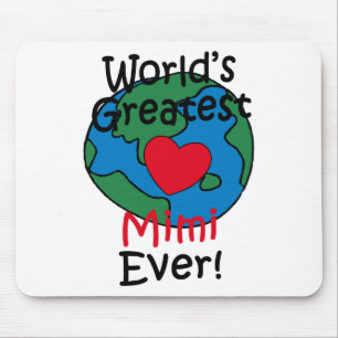 Tapis De Souris Le plus grand coeur Mimi du monde