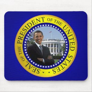 Tapis De Souris Le Président Barack Obama Mousepad - bleu