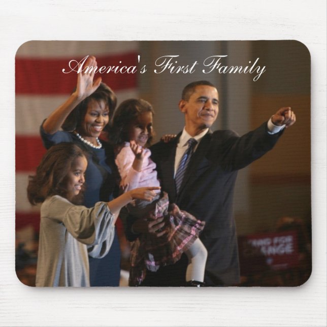 Tapis De Souris Le Président Obama First Family Keepsakes (Devant)